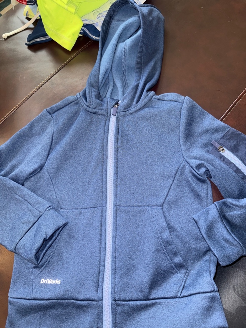Macy's Kids Heather Blue DriWorks Full‑Zip Hoodie